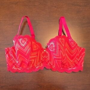 Adore Me Red Lace Bra New